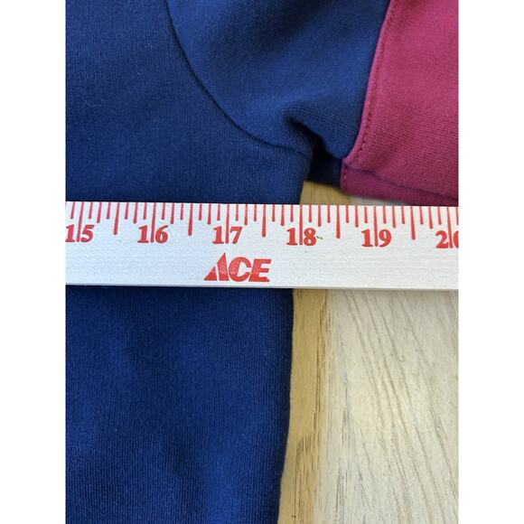 Polo Ralph Lauren Hoodie Colorblock Blue Maroon Logo Zip Up Women XS / Youth M - Picture 7 of 16